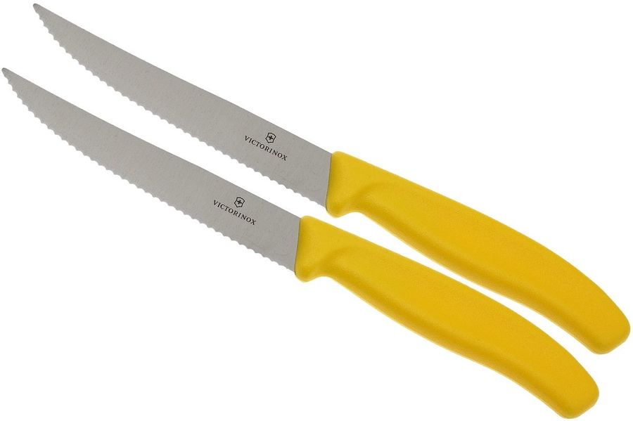 Набор ножей Victorinox Swiss Classic (6.7936.12L8B) для пиццы компл.:2предм. желтый блистер
