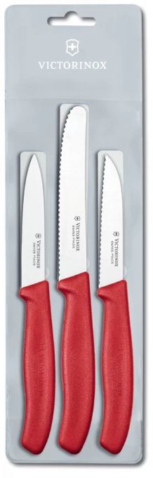Набор ножей кухон. Victorinox Swiss Classic (6.7111.3) компл.:3предм. красный подар.коробка