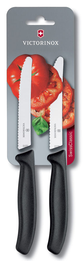 Набор ножей кухон. Victorinox Tomato and Table Knife Set (6.7833.B) компл.:2предм. черный блистер