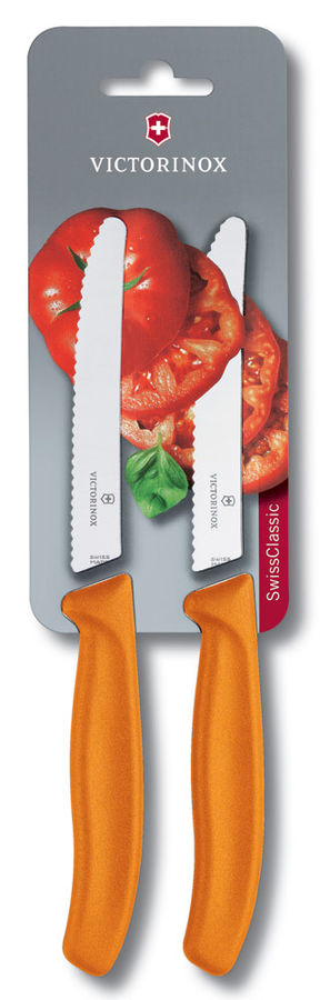 Набор ножей кухон. Victorinox Tomato and Table Knife Set (6.7836.L119B) компл.:2предм. оранжевый блистер