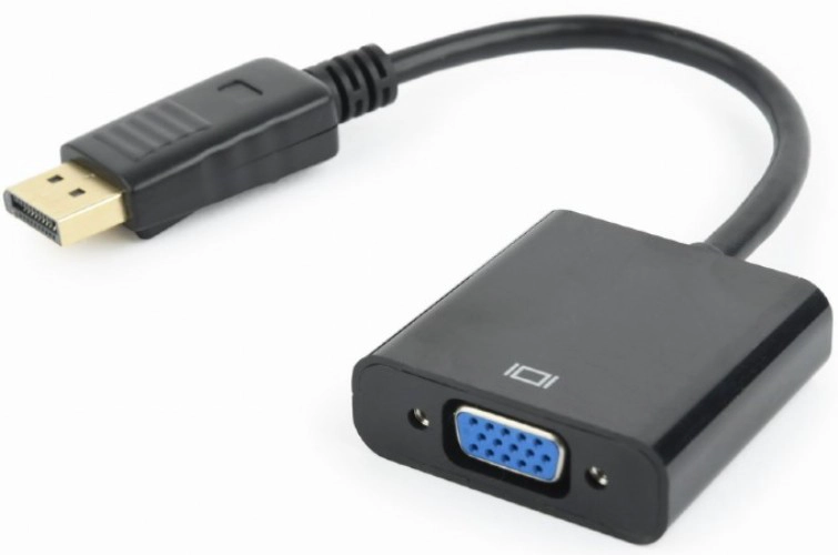 Переходник Cablexpert DisplayPort - VGA A-DPM-VGAF-02, 20M/15F, кабель 15см, пакет