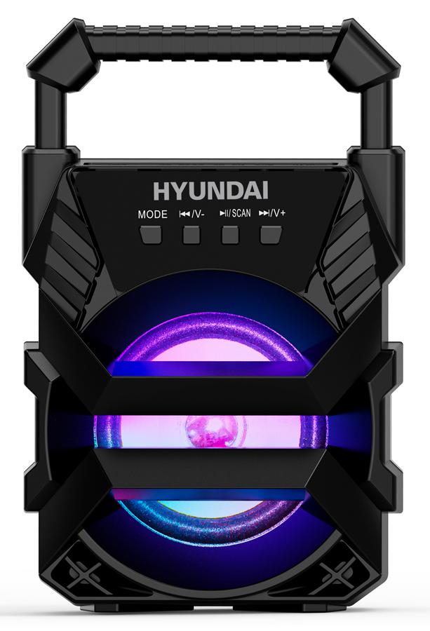 Колонка порт. Hyundai H-PS1000 черный 9W 1.0 BT/USB 10м 500mAh