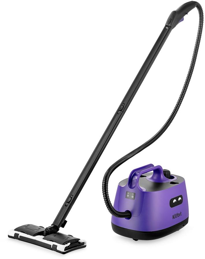 Пароочиститель напольный Kitfort КТ-9147 1250Вт фиолетовый/черный