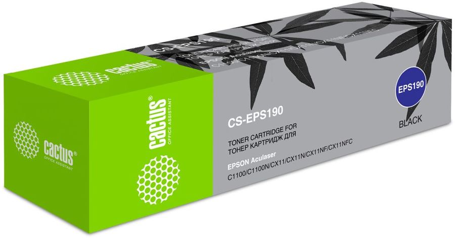 Картридж лазерный Cactus CS-EPS190 S050190 черный (4000стр.) для Epson AcuLaser C1100/C1100N/CX11/CX11N/CX11NF/CX11NFC