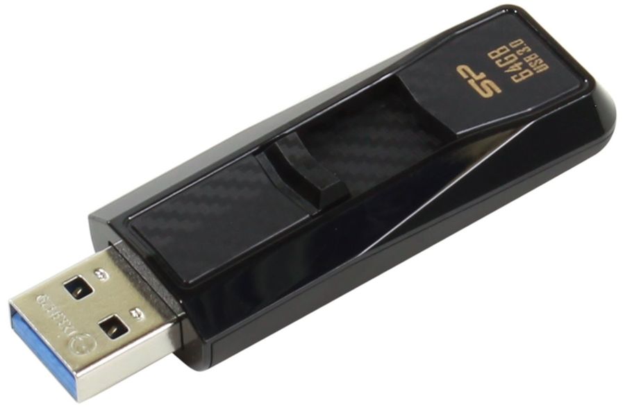 Флеш накопитель 64Gb Silicon Power Blaze B50, USB 3.0, Черный