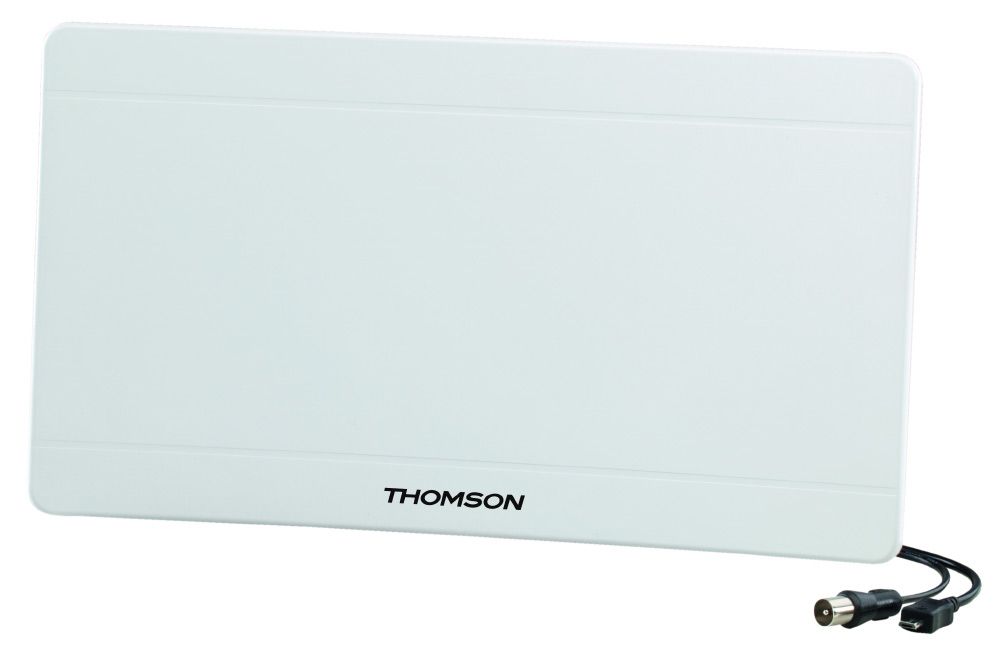 Антенна телевизионная Thomson ANT1706 17дБ активная белый каб.:1.4м