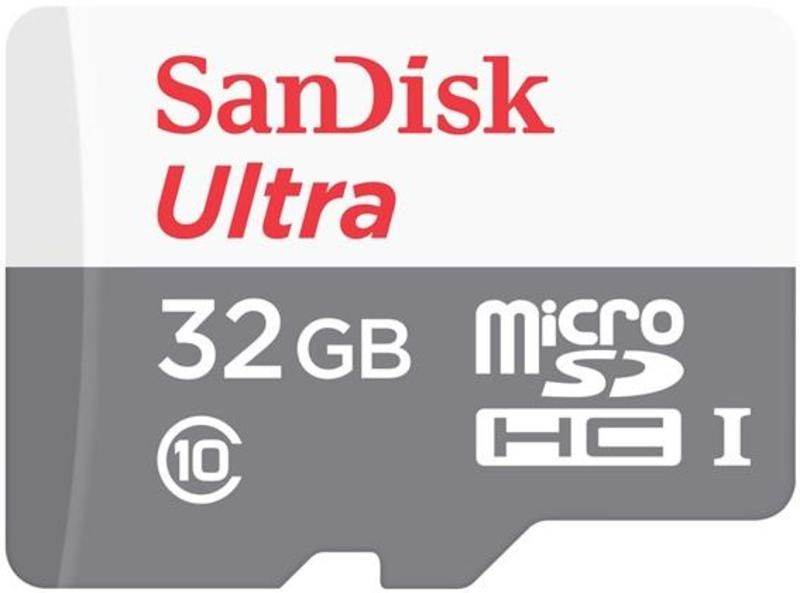 Флеш карта microSDHC 32Gb Class10 Sandisk SDSQUNS-032G-GN3MN Ultra 80 w/o adapter