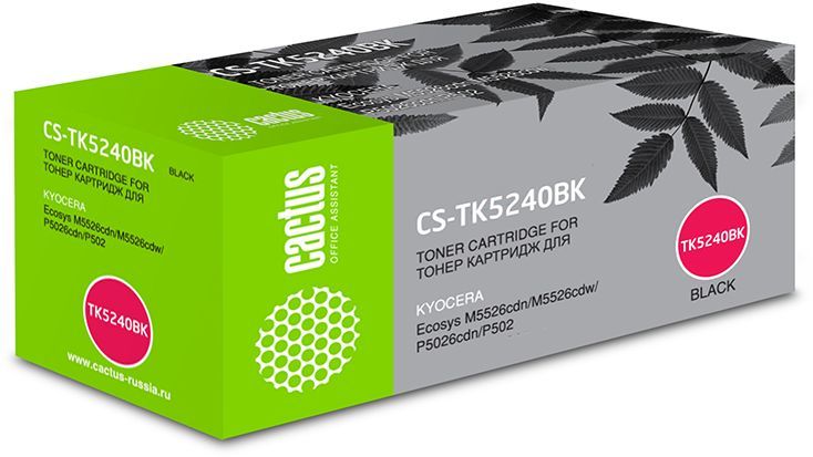 Картридж лазерный Cactus CS-TK5240BK TK-5240BK черный (4000стр.) для Kyocera Ecosys M5526cdn/M5526cdw/P5026cdn/P5026cdw