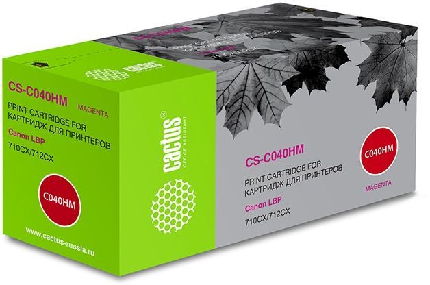 Картридж лазерный Cactus CS-C040HM 040 H M пурпурный (10000стр.) для Canon LBP 710CX/712CX I-Sensys
