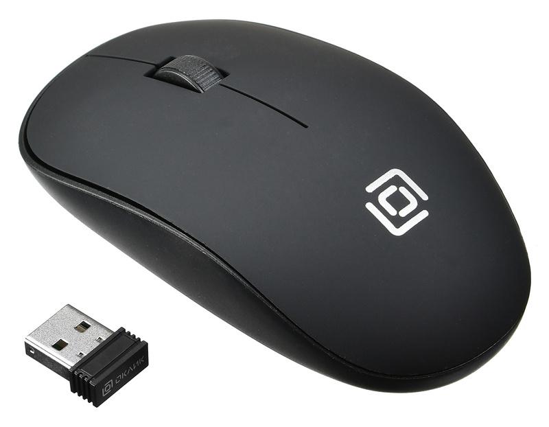 Мышь Оклик 515MW черный оптическая (1000dpi) беспроводная USB для ноутбука (3but)