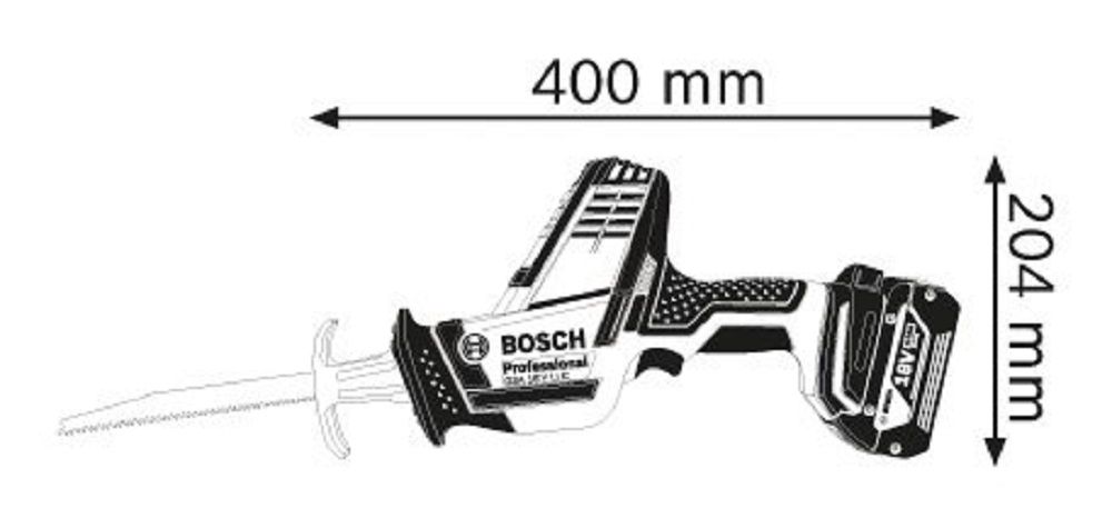 Сабельная пила Bosch GSA 18 V-LI C L-Boxx 18Вт аккум. 3050ход/мин