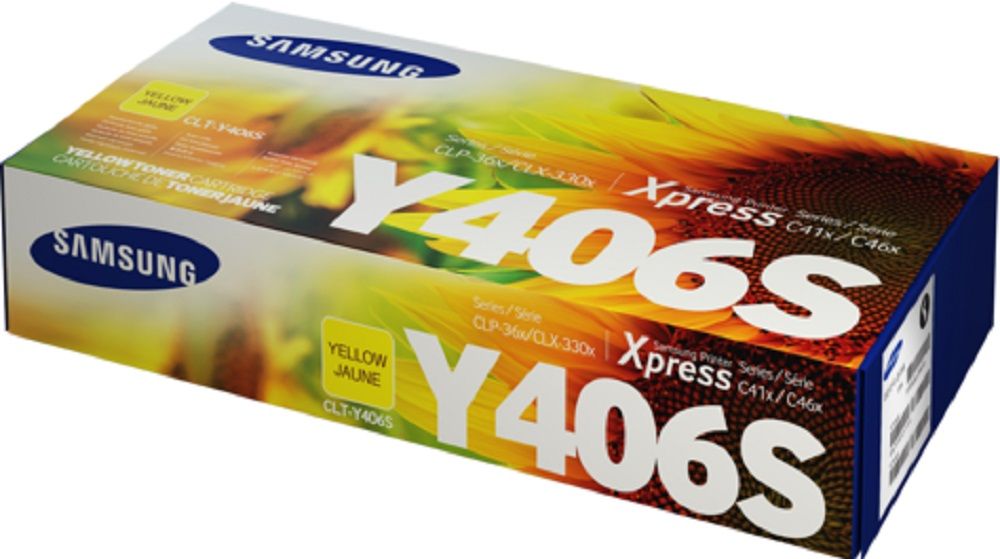 Картридж лазерный Samsung CLT-Y406S SU464A желтый (1000стр.) для Samsung CLP-360/365/CLX-3300/3305