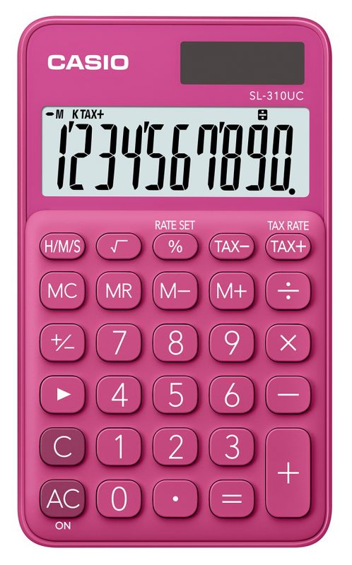 Калькулятор карманный Casio SL-310UC-RD-W-EC красный 10-разр.