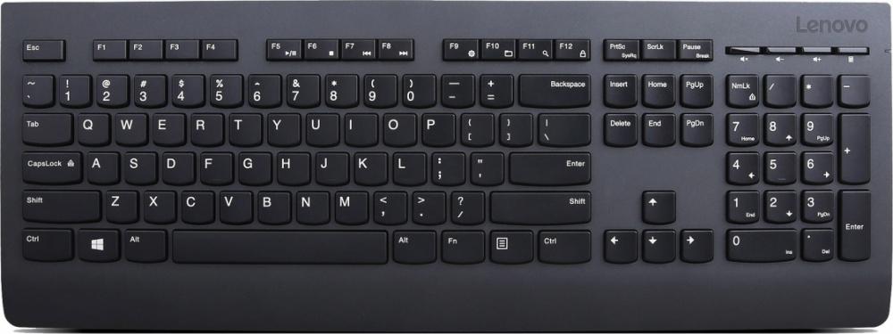 Клавиатура Lenovo Professional черный USB беспроводная slim