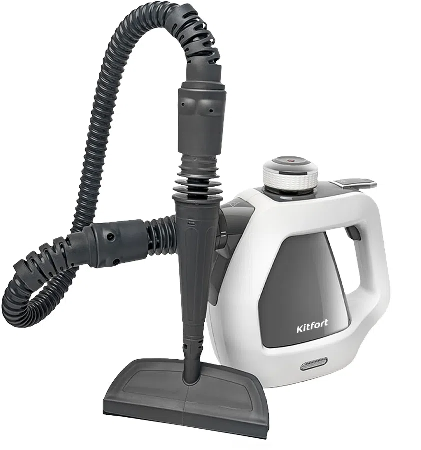 Пароочиститель ручной Kitfort КТ-918-2 1000Вт серый/белый