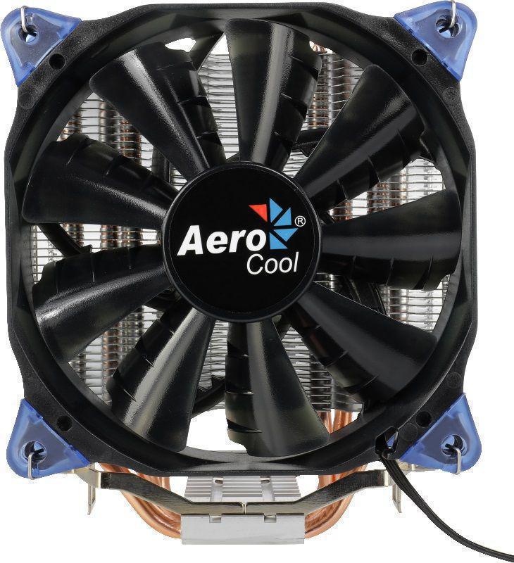 Устройство охлаждения(кулер) Aerocool Verkho 4 Soc-AM4/1151/1200/2066 черный 4-pin 15-27dB Al+Cu 140W 678gr Ret