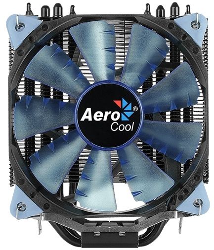 Устройство охлаждения(кулер) Aerocool Verkho 4 Dark Soc-AM4/1151/1200/2066 4-pin 15-27dB Al+Cu 145W 678gr Ret