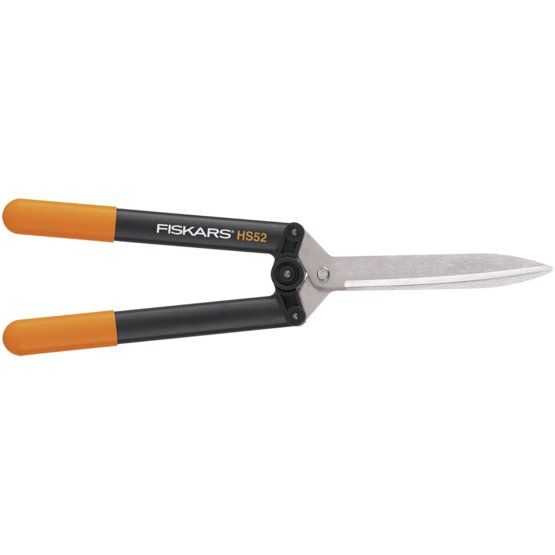 Ножницы для живой изгороди Fiskars PowerLever HS52 черный/оранжевый (1001564)
