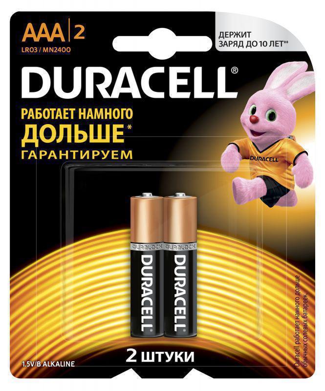 Батарея Duracell Basic CN LR03-2BL MN2400 AAA (2шт)