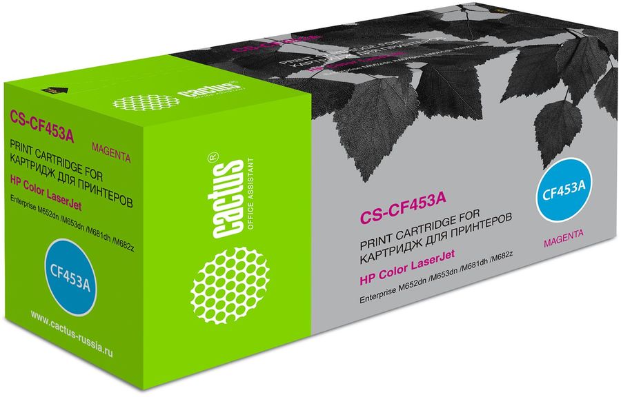Картридж лазерный Cactus CS-CF453A CF453A пурпурный (10500стр.) для HP Color LJ Ent M652dn/M653dn/M681dh