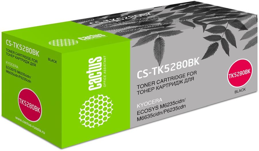 Картридж лазерный Cactus CS-TK5280BK TK-5280BK черный (13000стр.) для Kyocera Ecosys P6235cdn/M6235cidn/M6635cidn