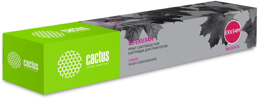 Картридж лазерный Cactus CS-EXV34M C-EXV34 M пурпурный (19000стр.) для Canon IR Advance C2030L/C2030i/C2020L/C2020i/C2025i