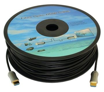 Кабель аудио-видео Fiber Optic HDMI (m)/HDMI (m) 35м. позолоч.конт. черный