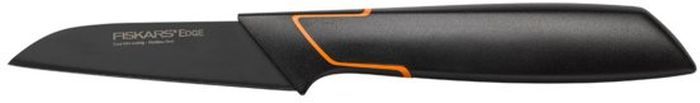 Нож кухонный Fiskars Edge (1003091) стальной для чистки овощей и фруктов лезв.80мм прямая заточка черный/оранжевый