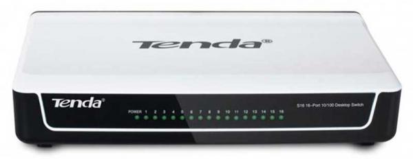 Коммутатор TENDA S16 Коммутатор 16-Port 10/100 Desktop Switch
