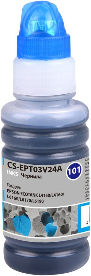 Чернила Cactus CS-EPT03V24A 101C голубой 70мл для Epson L4150/L4160/L6160/L6170