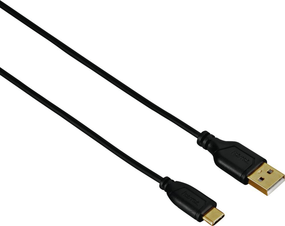 Кабель Hama Flexi-Slim 00135784 USB (m)-USB Type-C (m) 0.75м черный