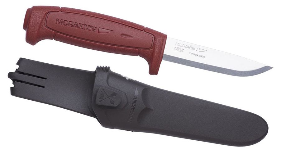 Нож Morakniv Basic 511 (12147) стальной разделочный лезв.91мм прямая заточка бордовый