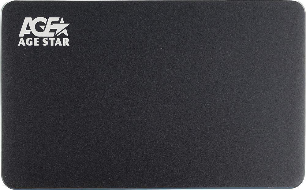 Внешний корпус для HDD/SSD AgeStar 3UB2AX1 SATA I/II/III USB3.0 алюминий черный 2.5"