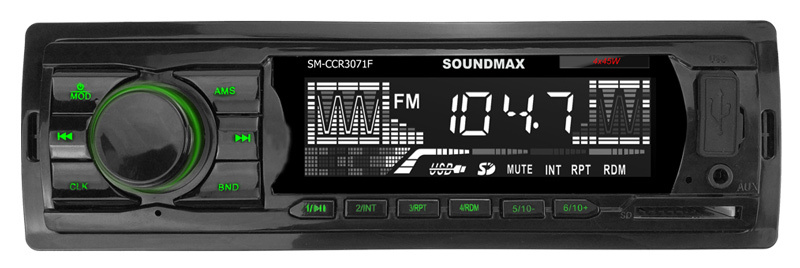 Автомагнитола Soundmax SM-CCR3071F 1DIN 4x45Вт (SM-CCR3071F(ЧЕРНЫЙ)\G)