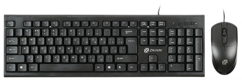 Клавиатура + мышь Оклик 640M клав:черный мышь:черный USB