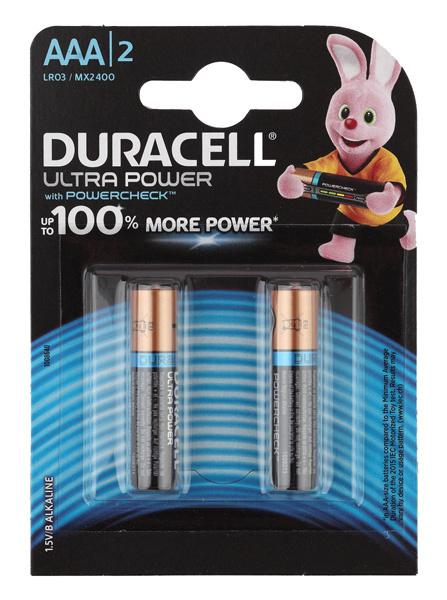 Батарея Duracell Ultra LR03-2BL MX2400 AAA (2шт)
