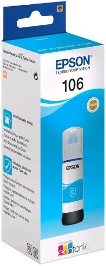 Чернила Epson 106 C13T00R240 голубой 70мл для Epson L7160/L7180