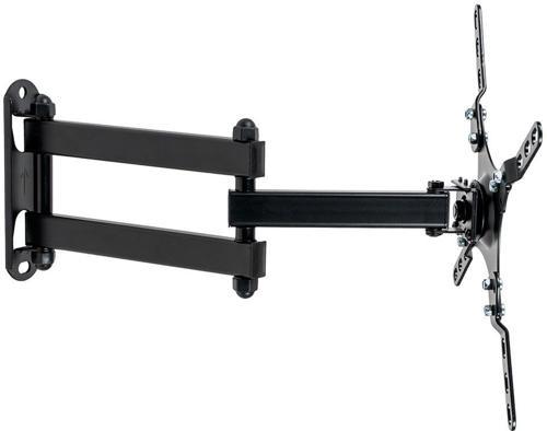 Кронштейн для телевизора Kromax DIX-13 черный 15"-42" макс.20кг настенный поворотно-выдвижной и наклонный