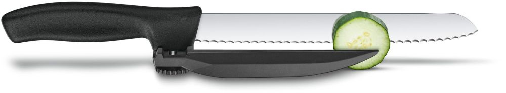 Нож кухонный Victorinox Swissclassic DUX-MESSER (6.8663.21) стальной лезв.210мм черный