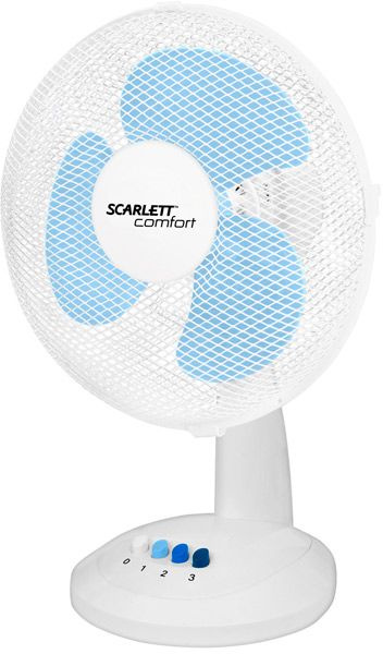Вентилятор настольный Scarlett SC-DF111S07 38Вт скоростей:3 белый