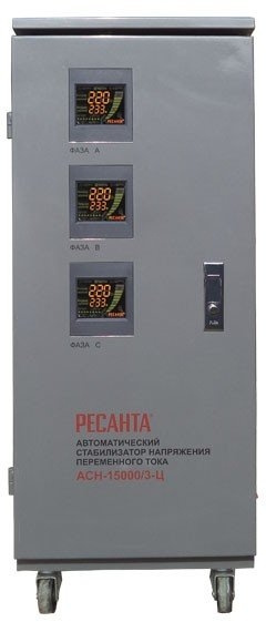 Стабилизатор напряжения Ресанта АСН-15000/3-Ц трехфазный серый (63/4/17)