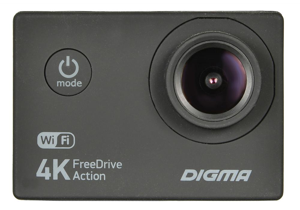 Видеорегистратор Digma FreeDrive Action 4K WiFi черный 8Mpix 2160x3840 2160p 150гр. Allwinner V3