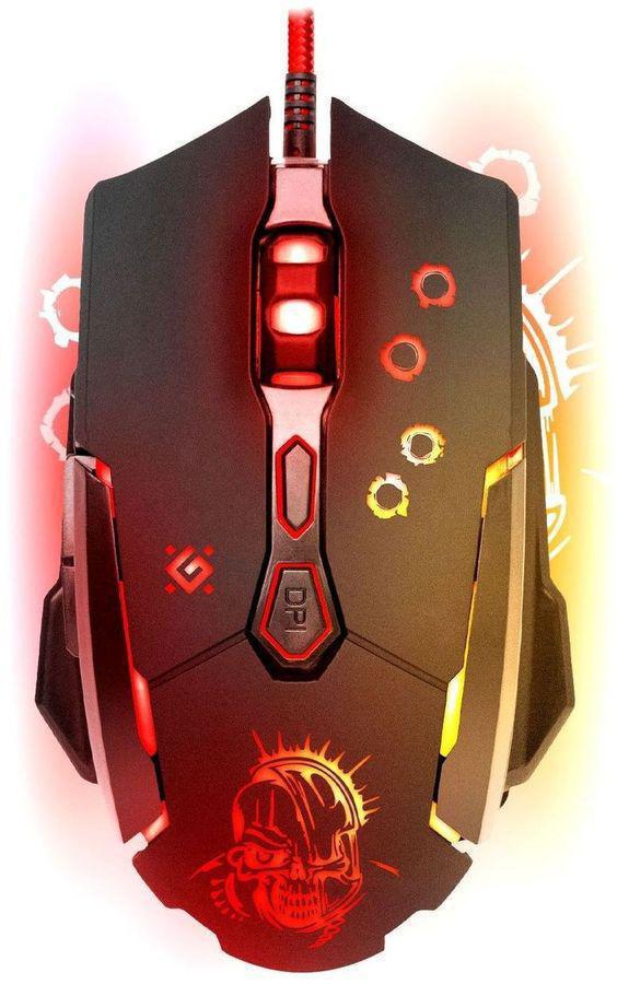 Мышь Defender Killer GM-170L черный оптическая (3200dpi) USB для ноутбука (6but)