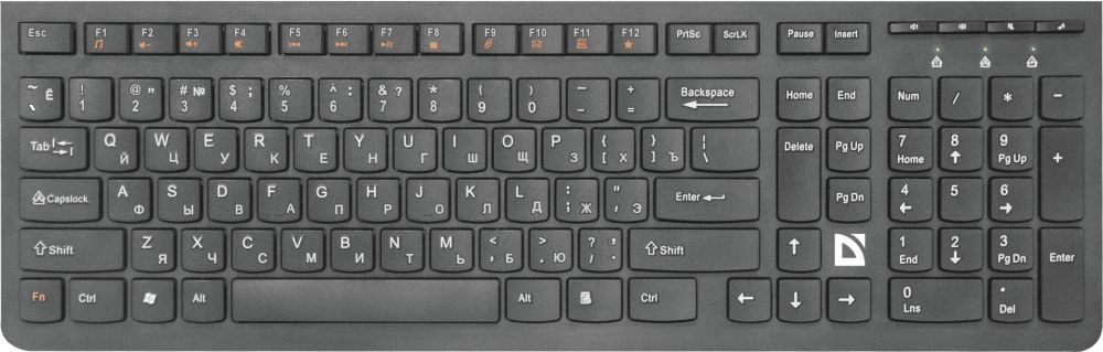 Клавиатура Defender UltraMate SM-535 черный USB беспроводная slim Multimedia