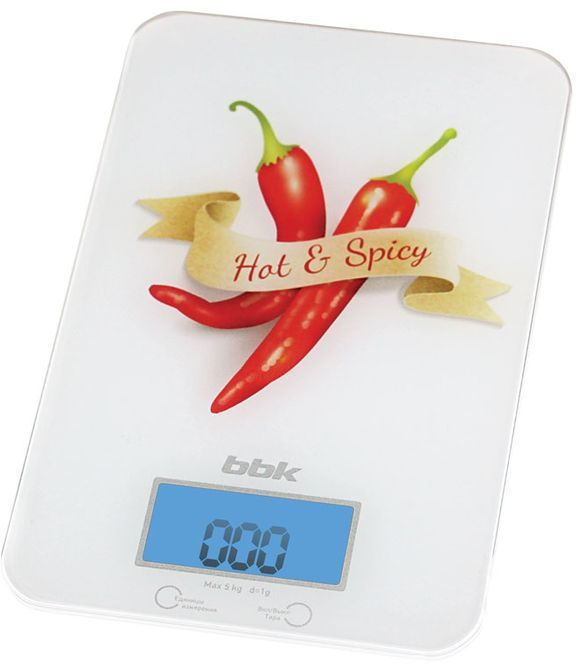Весы кухонные электронные BBK KS106G макс.вес:5кг белый/специи