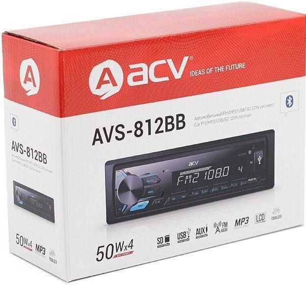 Автомагнитола ACV AVS-812BB 1DIN 4x50Вт v4.0 (33865)