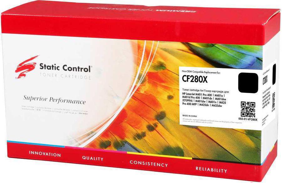 Картридж лазерный Static Control 002-01-VF280X CF280X черный (6900стр.) для HP LJ Pro 400/M401/M425