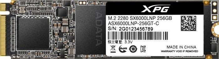 Накопитель SSD A-Data PCI-E 3.0 x4 256Gb ASX6000LNP-256GT-C XPG SX6000 Lite M.2 2280