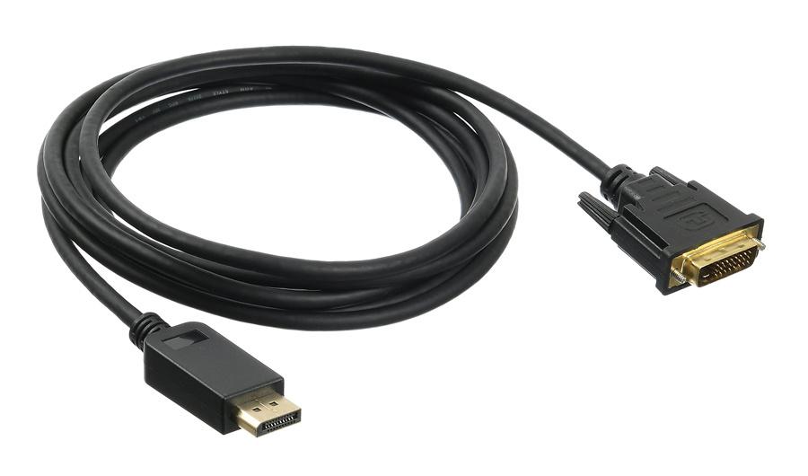 Кабель аудио-видео Buro 1.1v DisplayPort (m)/DVI-D (Dual Link) (m) 3м. позолоч.конт. черный (BHP DPP_DVI-3)