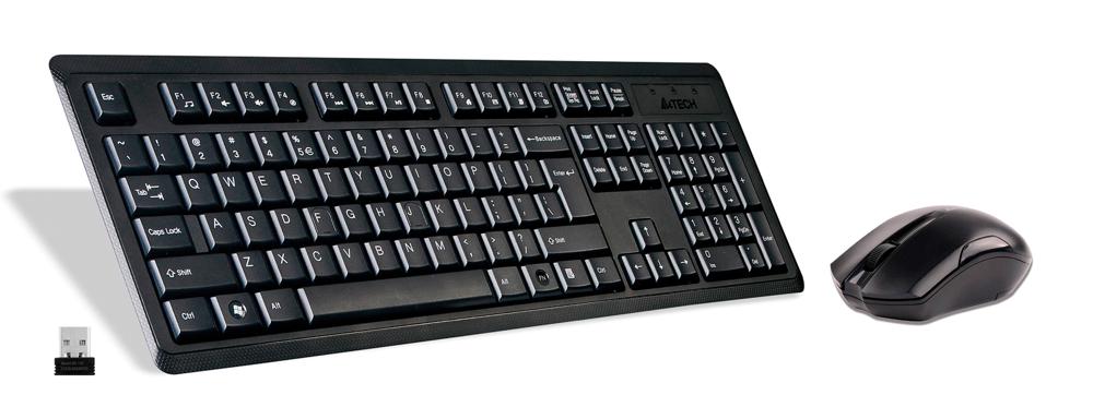 Клавиатура + мышь A4Tech V-Track 4200N клав:черный мышь:черный USB беспроводная Multimedia